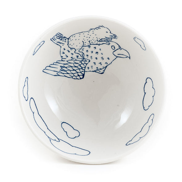 Bear Riding Bird Bowl (b-894)