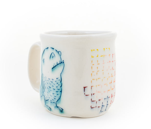 Monsters and Color Grid Espresso Cup (c-3070) 6 fl oz