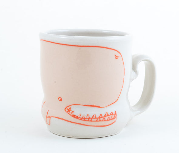 Pink Whale and Bird Cup (c-3182) 10 fl oz