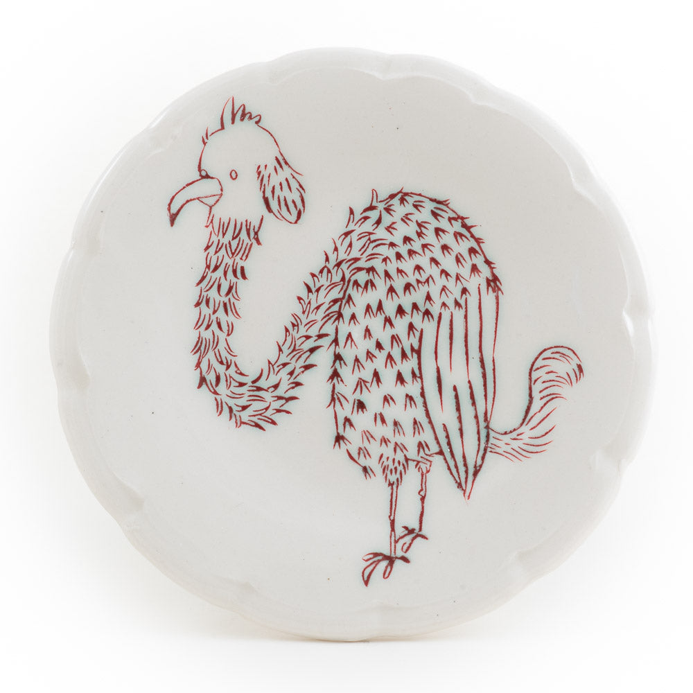 Long Neck Bird Dessert Plate (ps-744)