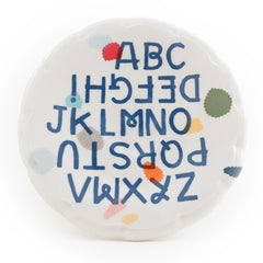 Alphabet Dessert Plate with Golden Mosquito and Bandaid (ps-759)